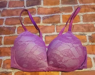 Victoria's Secret Biofit Push Up Bra Purple Lace 36DD 36 DD Guc  • $14.99