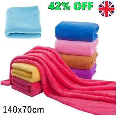 Large Soft Microfibre Bath Beach Gym Towel Cotton Lightweight Quick Absorbing UK • £6.43