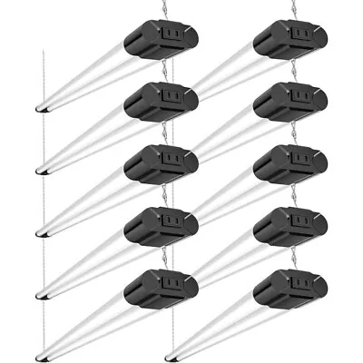 10 Pack Linkable LED Utility Shop Light 4400 LM 6500K Cool Daylight 4 FT 48 Inch • $111.14