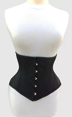 Heavy Duty Women's Underbust Waist Trainer Double Steel Boned Cotton Corset • £17.99