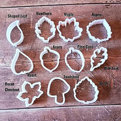 Autumn Leaf Cookie Cutter Biscuit Dough Pastry Fondant Maple Oakleaf Heart Acorn • £15.25