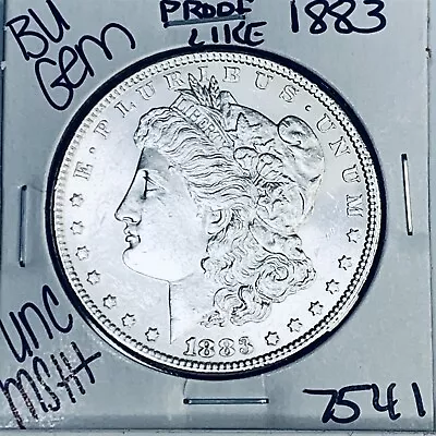 1883 Bu Gem Morgan Silver Dollar Unc Ms++ Genuine U.s. Mint Rare Coin 7541 • $30