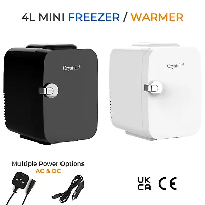 4L Mini Fridge Portable Cooler And Warmer Ice Box Table Top Bedroom Makeup Car • £33.85