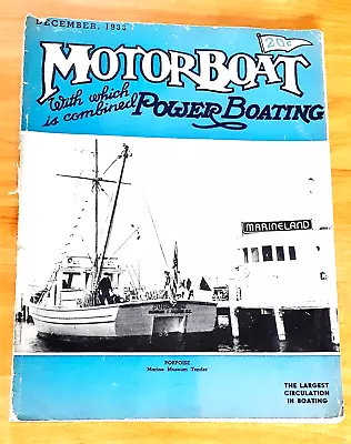 1938 MOTORBOAT & POWER BOATING Designs Building Plans Models Motors & More • $19.95