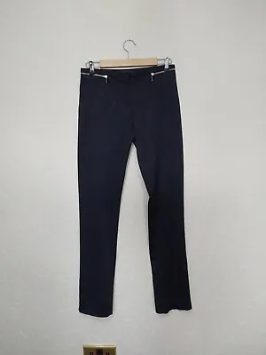 Karen Millen Trousers 12 Black Skinny Straight Leg Lightweight Stretch • £19.95