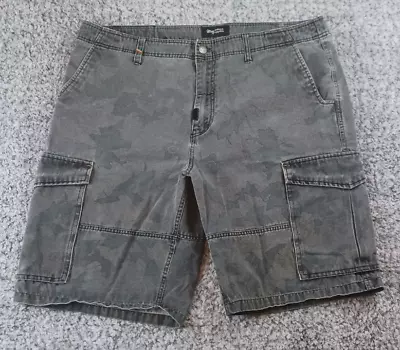 LRG Cargo Shorts Mens Size 40 Camo Denim Cargo Lifted Research Group Baggy VTG • $24.98