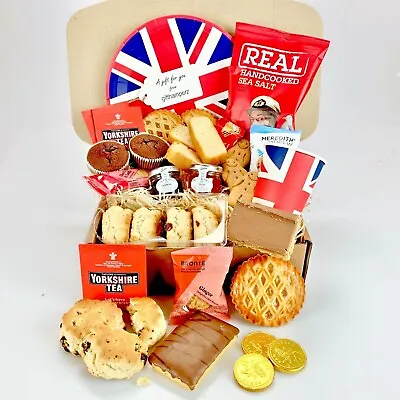 British AFTERNOON TEA Food Hamper Box British Foods Friend Easter Gift Hamper • £19.99