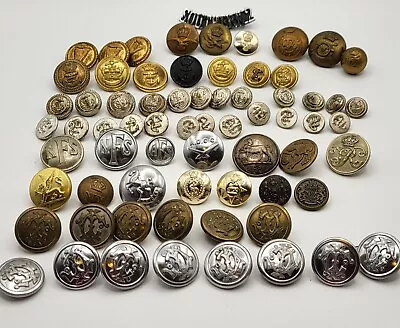 69 True Vintage Antique Military Buttons Navy Army RAF See All Photos • £33