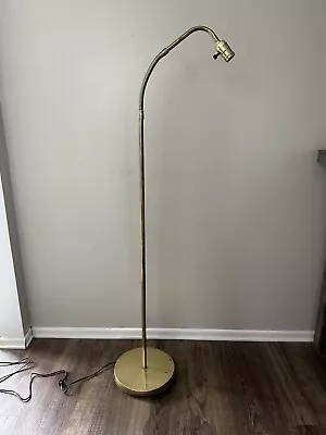 VTG MCM Adjustable Gooseneck Brass Floor Lamp • $65