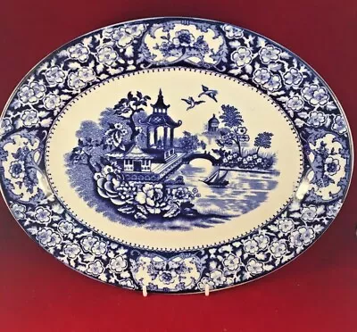 Swinnerton Olde Alton Ware Blue & White Oval Serving Plate • £9.99