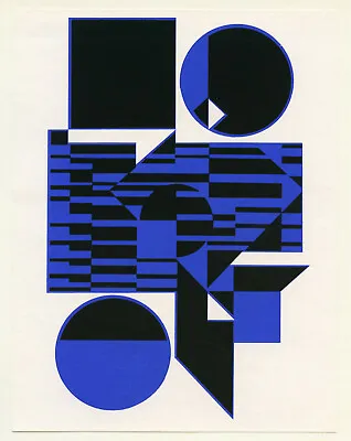 Victor Vasarely Serigraph Printed In 1964 - Hard Edge • $149.99