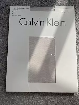 BNWT 100% Auth Calvin Klein Luxury Microwave Sheer Tights. Powder Grey XS • £10