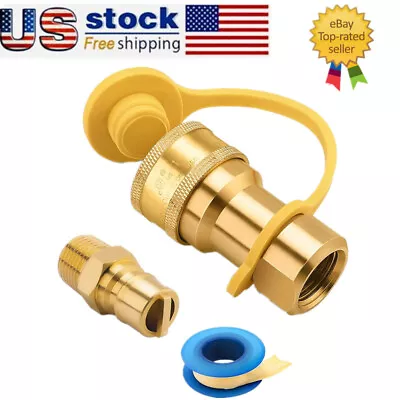 1/2  QDD LP Gas Quick Connect Fittings With Male Insert Plug Natural Gas Propan • $16.99