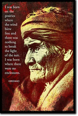 £9.99 • Buy Geronimo Art Print 2 Photo Poster Gift Native American Apache Indian Quote