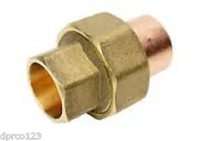 3/4  COPPER SWEAT UNION CxC UNION LEAD FREE (FITS 7/8  OD COPPER PIPES) • $7.49