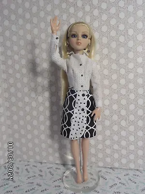 Ellowyne Wilde  BLACK & WHITE MAGIC  Outfit-Polka Dot Blouse & Wrap-Around Skirt • $40