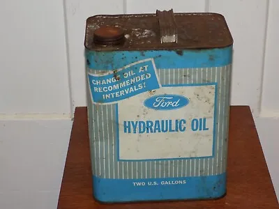 Vintage Ford Hydraulic Oil Empty Two Gallon Can • $55