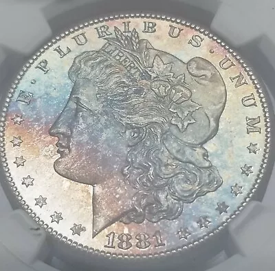 1881 S Morgan Silver Dollar NGC MS67 - Amazing Toning!! • $1299.95