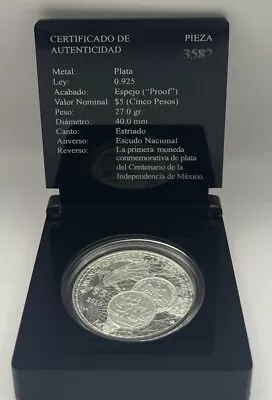 2010 $5 Plata .925 Mexico Silver Coin Banco De Mexico Proof • $175