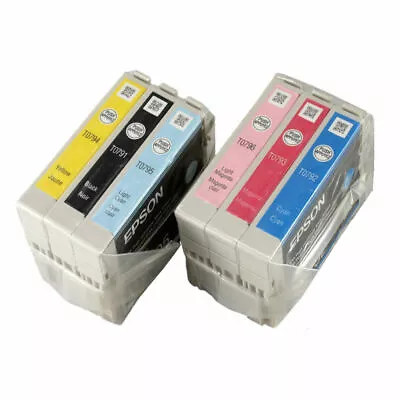 6 Pack Genuine Epson T79 79 Ink For Epson Stylus Photo1400 Artisan 1430 • $67.98