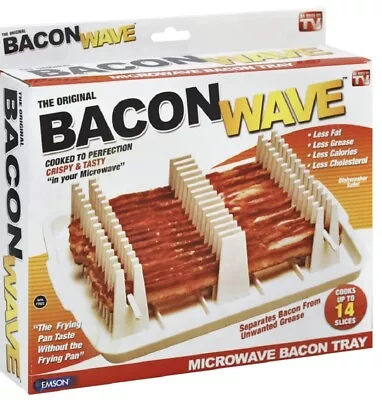 Emson Bacon Wave TRTAZ11A Microwave Bacon Cooker New 9.96  X 8.03  X 0.37 ... • $6.99