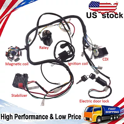 GY6 150cc ELECTRICS Stator Wire Harness Loom Magneto Coil CDI Rectifier Solenoid • $37.99