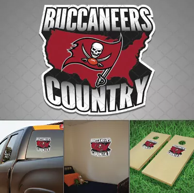 Tampa Bay Buccaneers Country Sticker Decal Vinyl Football Car Wall Window Bumper • $19.99