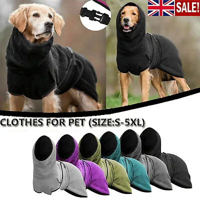 £11.59 • Buy Pet Clothes Dog Towelling Drying Coat Polyester Sleepwear Coat Warm Apparel -UK