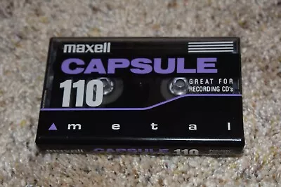 Maxell Metal Capsule 110 NEW SEALED Vintage Blank Cassette Tape • $19.90