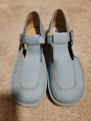 Kickers Kick Lo Aztec Blue Leather Mary Jane Shoes Womens 40EU- 8.5USW  • $63.99