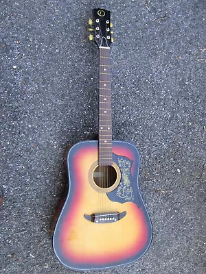 VINTAGE '70s Kay G 201 Guitar X-Brace Dreadnaught VINE Japan NEEDS BRIDGE GLUE • $99.99