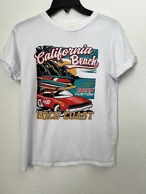 French Pastry Graphic Tee Shirt California Beach Gold Coast Short Sleeve Size XS • $9.97