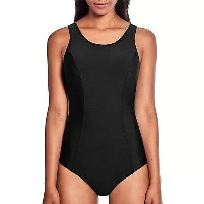AMOENA Rhodes Black One Piece Mastectomy Swimsuit Size 18C 18 NEW • $23