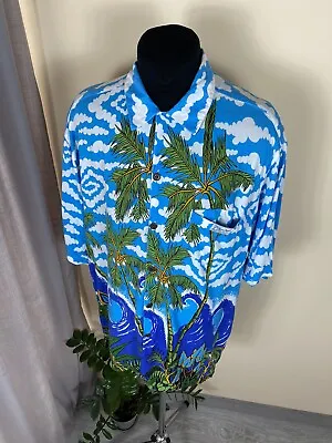 Vintage KUTA LINES Rayon Shirt Hawaiian Mambo  Style Mens Size L • $85