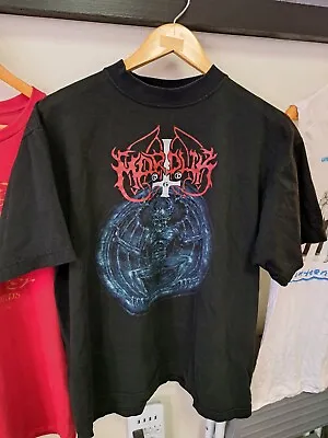 Vintage Marduk Nightwing T-shirt Mens Size XL Black Metal 25”x21” • $125