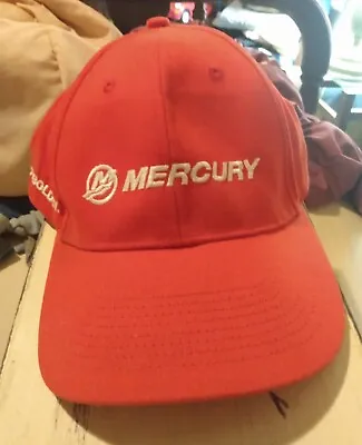 Mercury Marine Motors Go Boldly Adjustable  Hat Cap Red Lightly Worn • $20.95