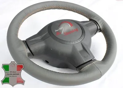 For Dodge Magnum 05-08 Grey Leather Steering Wheel Cover Closed Edges Beige St • $68.13
