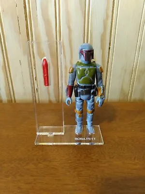 Star Wars Vintage Boba Fett W/ Rocket Acrylic Base Set  *No Toy Included * • $10