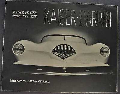 1954 Kaiser Darrin 161 Sales Brochure Folder Nice Original 54 Not A Reprint • $28.95