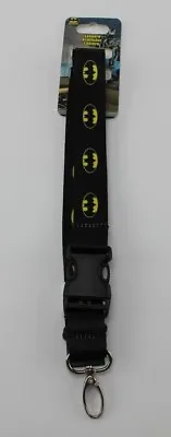 $12.95 • Buy Batman Lanyard Breakaway Detachable Neck Keychain Clip Bat Logo DC Comics Black