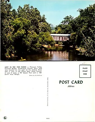 Ohio(OH) Pleasant Valley Muskingum County Covered Bridge #30 Vintage Postcard • $9.89
