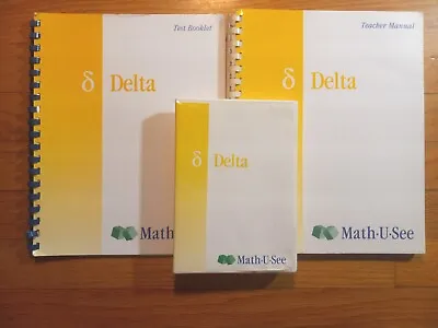 Math U See Delta Instructor Manual DVD And Test Book Math Division Very Good • $29.98