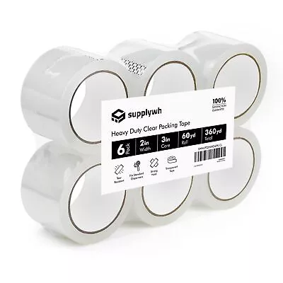 Supplywh Packing Tape Rolls - 3-inch For Packing Shipping Mailing Ultra-Strong • $13.99