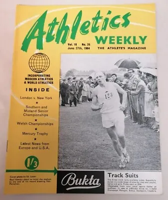 £3.25 • Buy MAGAZINE - Athletics Weekly Magazine Vol #18 No #26 Dated June 1964 