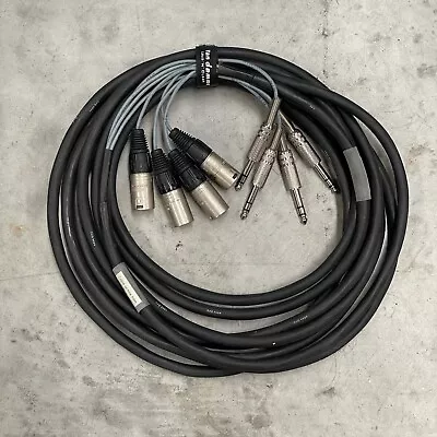 Neutrik 7m 4-Way Stage Snake Male XLR 1/4  Jack Multicore Loom Cable • £69