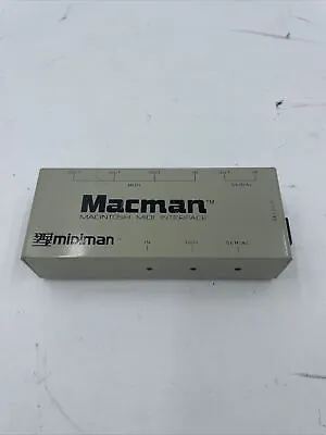 Vintage Macman Macintosh MIDI Audio Sync Interface Midiman 1980s Apple Read • $60