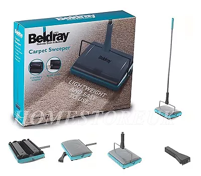 £34.95 • Buy Beldray Manual Carpet Sweeper 3 Brush Cordless Hard Floor Rug Cleaner Duster 855