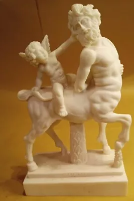Centaur & Cupid Alabaster Sculpture Mythological Original In The Louvre Museum • $34.99