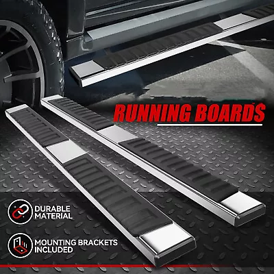 For 15-24 Ford F150-F450 Super Crew Cab 6.75  Flat Side Step Bar Running Boards • $119.69