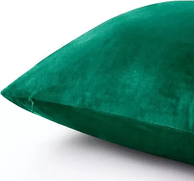 Velvet Cushion Covers  Cushions 18 X 18  20 X 20 Sofa Pillows Pack Of 1/2/4/5/6 • £3.25